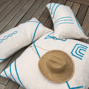 COUSSIN KILIM AZRAQ