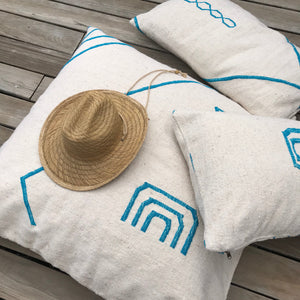 COUSSIN KILIM AZRAQ